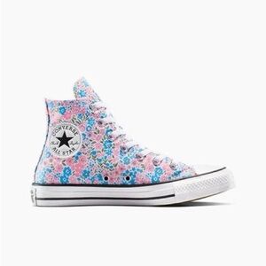 Converse High Top Floral Sneakers - Pink & Blue